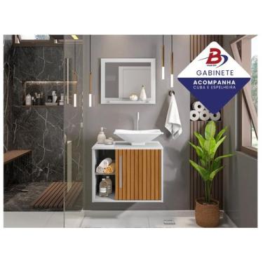 Imagem de Gabinete Para Banheiro Aéreo com Cuba e Espelheira Móveis Bechara Bade