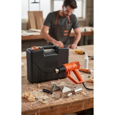 Imagem de Soprador Térmico 1800W Laranja 5 Pçs C/ Maleta - Congratulations Store