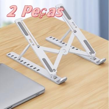 Imagem de Suporte para Notebook Compacto Articulado com Ajuste Ergonômico Portátil Dobrável Preto...