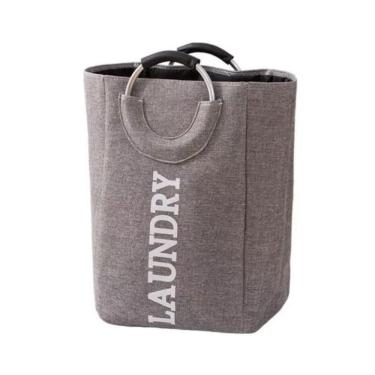 Imagem de Cesto Organizador Bolsa Dobravel com Alça Laundry 50cm