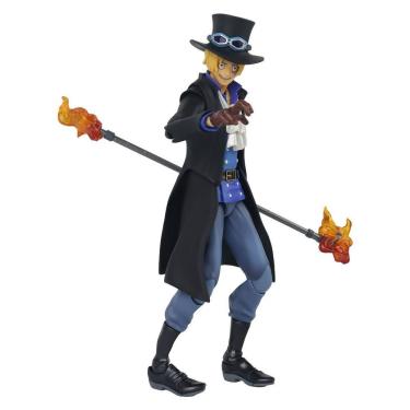 Imagem de Action Figure One Piece Sabo Variable Heroes Articulada com Expressões e Efeitos de Cha...