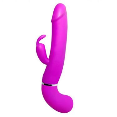 Imagem de Vibrador com Estimulador Clitoriano Henry de Silicone Macio com 12 Modos de Vibração e Simulação de Ejaculação Pretty
