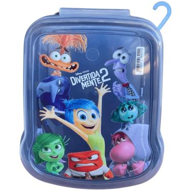 Imagem de Sanduicheira Infantil Divertidamente 2 para Manter Alimentos Protegidos em Plástico com Fecho Prático para Escola Azul