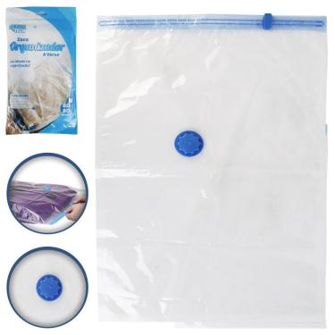 Imagem de Saco a Vácuo para Roupas Toalhas e Cobertores 60CM X 80CM m Organização com Redução de...