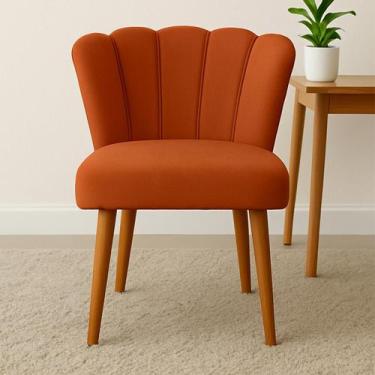 Imagem de Cadeira Poltrona Pétala Estofada Veludo Decorativa Recepção - Impactus