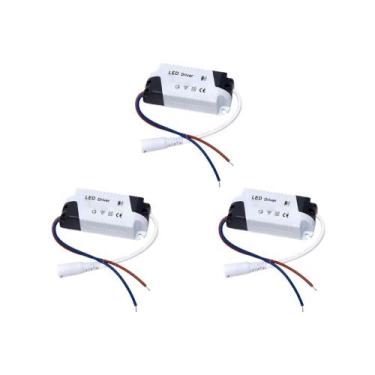 Imagem de Kit C/3 - Driver Reator Fonte para Led Com Conector 8-25W... - ASANTOS