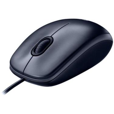 Imagem de Mouse com fio USB Logitech M100 com Design Ambidestro e Facilidade Plu