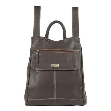 Imagem de Mochila Feminina luxo Viagem Anti Furto Notebook em Couro Legitimo - B