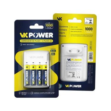 Imagem de Carregador de Pilhas + 4 Pilhas AA VXPower VO505 - Vx Power