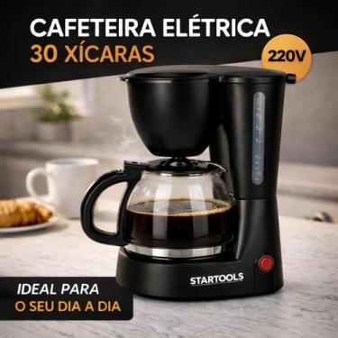 Imagem de Cafeteira Elétrica 30 Xícaras 1200ML Com Jarra de Vidro - Startools, 2