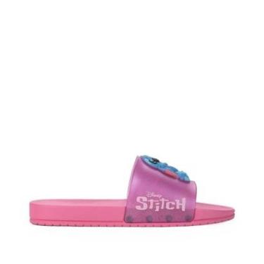 Imagem de Chinelo Slide Infantil Grendene Disney Mania Stitch Rosa-Feminino