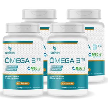 Imagem de Kit Com 04 - Ômega 3 MEG-3 (18% EPA 12% DHA) 60 Capsulas de 1000mg TuttiFlora-Unissex