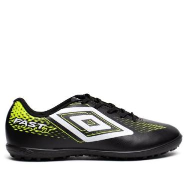 Imagem de Chuteira Society Umbro Fast II Esportiva Preto/Verde, Preto, Verde, 42