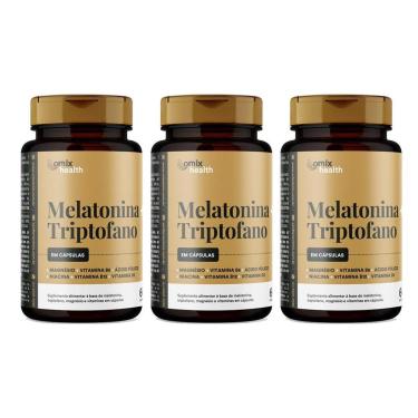 Imagem de Kit 3x - Melatonina + Triptofano - 60 cápsulas - Omix-Unissex