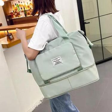 Imagem de Bolsa Viagem Sacola Dobrável Grande Compartimento Prova Água - LPBolsa