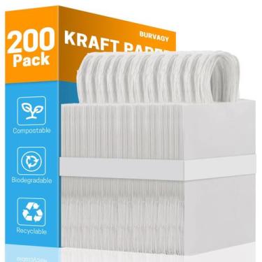 Imagem de Sacos de presente BURVAGY Kraft Paper com alças 13,3 x 8,3 x 21 cm, 20