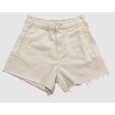 Imagem de Short feminino sarja barra a fio hering hcb9nmcsn off white - tam.34
