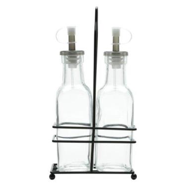 Imagem de Galheteiro Com Suporte Preto 200ml Lyor 7089