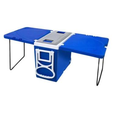 Imagem de Caixa Térmica 32L Cooler Multifuncional 3 em 1 Azul c/ Rodas - Arqplas