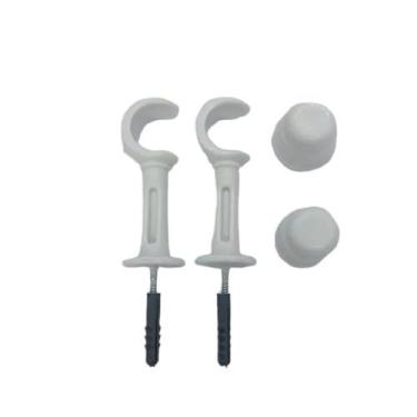 Imagem de Kit 2 Suporte Simples 19mm Plastico Para Cortina - KAZA104 Decor, BRAN