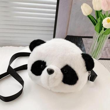 Imagem de Bolsinha Urso Panda de Pelúcia Minibag de Ombro Shoulder Bag Moda Blog