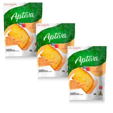 Imagem de Mistura para Bolo Zero Açúcar Baunilha Kit 3 Pacotes Apti