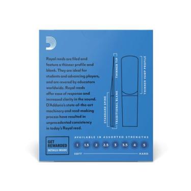 Imagem de Palheta Sax Alto 1.5 (10 Unidades) D Addario Royal RJB1015 - DD WOODWI