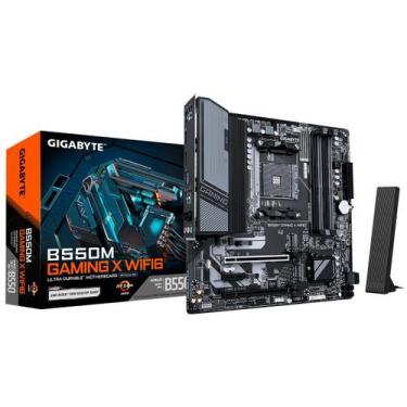 Imagem de Placa Mãe Gigabyte B550 Gaming X, WIFI6, AMD AM4, DDR4, Micro ATX, Chi