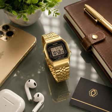 Imagem de Relógio de Pulso Casio Illuminator Quadrado Feminino Masculino Vintage