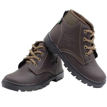 Imagem de Bota Botinha Infantil Gibizinho Masculina Baby Coturno Café, 21, Marro