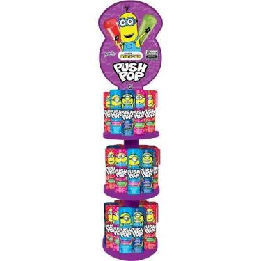 Imagem de Doce Push Pop Minions Torre Display Com 30 - Bazooka Candy