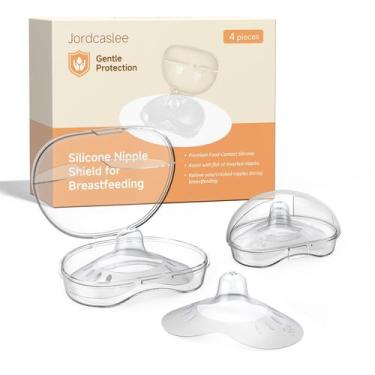 Imagem de Protetores de mamilo Jordcaslee em silicone 20 mm ultrafinos, 2 pares