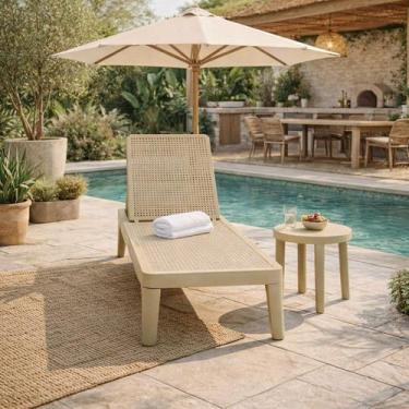 Imagem de Espreguiçadeira para Jardim Oceana Bege/Fendi - Rivatti