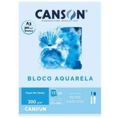 Imagem de Bloco aquarela A3 300g - com 12 folhas - Canson