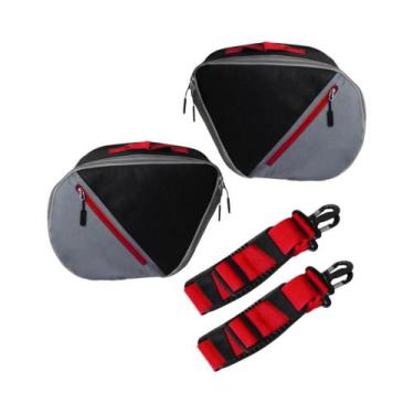 Imagem de Bolsas De Bagagem Expansíveis Pretas Para Moto Yamaha Tracer 9 GT TRAC