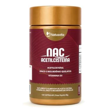 Imagem de 120 cápsulas Nac N-Acetilcisteína + Zinco + Molibdênio + Vitamina D3