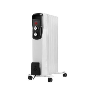 Imagem de Aquecedor a Óleo Britânia 3 Níveis 1500W BAQ1720B Branco, Branco, 220V