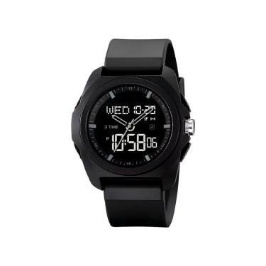 Imagem de Relógio de Pulso Survivor Analógico e Digital com Pulseira de Silicone à Prova d'água com Alarme e Cronômetro