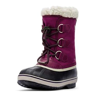 Imagem de Bota Sorel unissex Yoot Pac de nylon para clima frio, Wild Iris/Dark Plum, 7 Big Kid