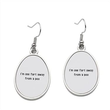 Imagem de Brinco I'm One Fartway from Poo - Brincos pendentes para meninas - Presente de festa de aniversário dos namorados