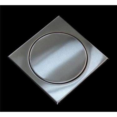 Imagem de Ralo Quadrado Elegance 17,5x17,5cm Escovado Mozaik