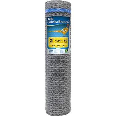 Imagem de Tela Coleira Branca para Galinheiro 2 x 18 x 1,80m 50m