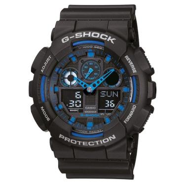 Imagem de Relógio G-Shock GA-100 Preto/Azul