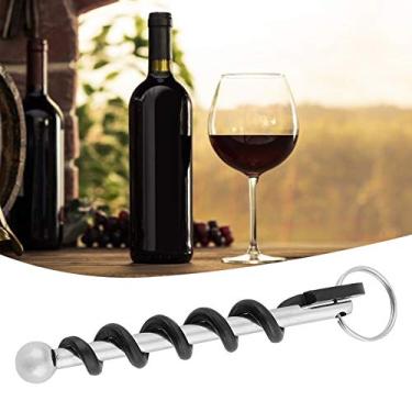 Imagem de Abridor de garrafa de vinho com chaveiro,saca-rolhas de aço inoxidável dobrável abridor de cerveja ou garrafa cortador de lacre serrilhado, utensílios de cozinha perfeitos para bares, restaurantes, festa da empresa familiar