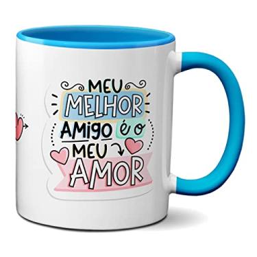Imagem de Caneca Namorados Fofos Te Amo Meu Melhor Amigo É O Meu Amor (Azul)