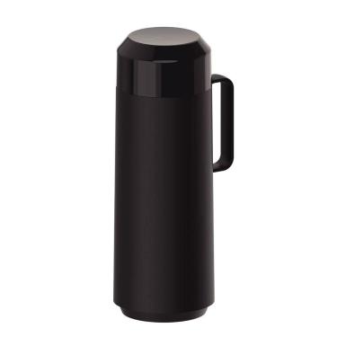 Imagem de Garrafa Térmica Tramontina Exata em Polipropileno Preto com Ampola de Vidro e Tampa Rosqueável 1 L Tramontina