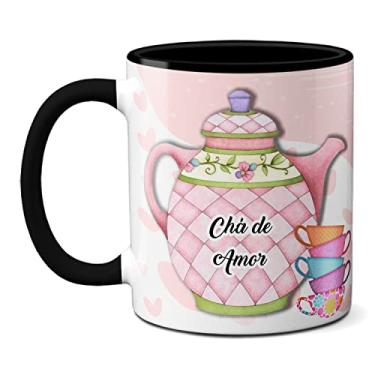 Imagem de Caneca Com Chá De Amor Mavó Minha Mãezinha e Avó (Preta)
