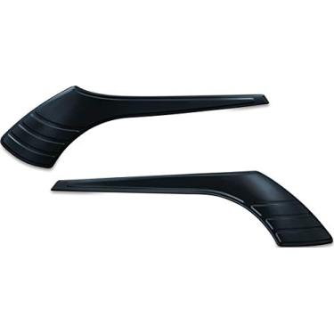 Imagem de Kuryakyn Acessório de realce de motocicleta 6973: detalhes de tampa de alforje triplamente para motocicletas Harley-Davidson Touring 2014-19, preto brilhante, 1 par