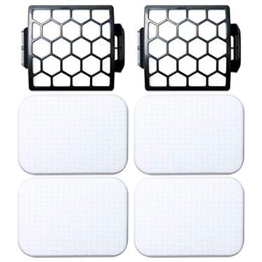 Imagem de HUAYUWA Conjunto de acessórios para aspirador de pó adequado para Shark Navigator Zero-M rolo de escova autolimpante Pet Pro aspirador vertical ZU60 ZU62 ZU62C, 2 filtros HEPA + 4 filtros de espuma e feltro kit de filtros