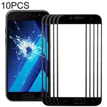 Imagem de HUANGYUNCHAO Acessórios telefônicos 10 pcs Lente de vidro exterior da tela frontal para Samsung Galaxy A3 / A320 Substituição do telefone celular